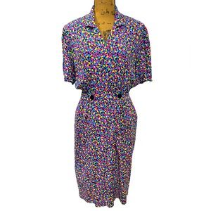 Women’s Colorful Vintage Ms Chaus MidiDress